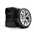 Set Of Car Wheels Isolated Ove...