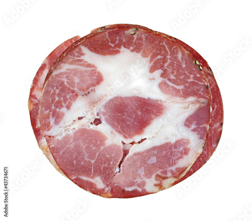 Photo: Capacola Ham Slices Stacked Capacola Ham Slices Stacked