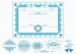 Certificate or coupon in blue color