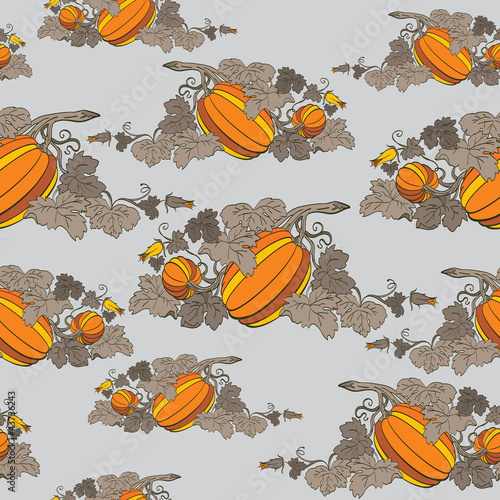 Вектор: Pumpkin Background seamless pattern Pumpkin Background seamless pattern