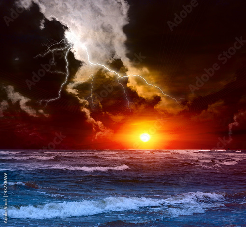 Photo: sunset on the ocean sunset on the ocean
