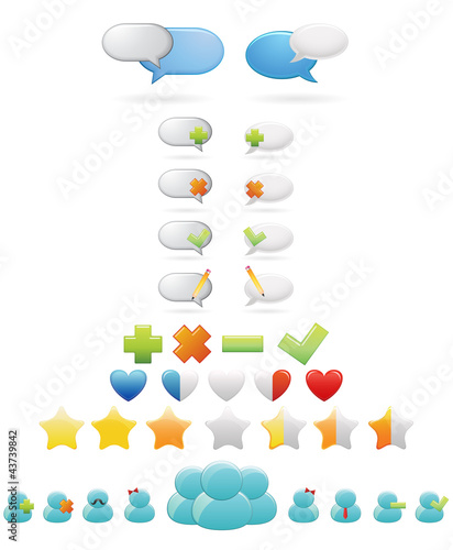 Vektor: Vector Chat Icons Vector Chat Icons