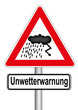 Schild Unwetterwarnung