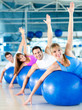 Gym people working out