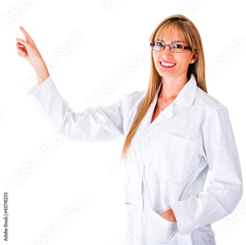 Photo: Doctor pointing something Doctor pointing something