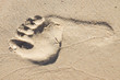 Footprint in the sand