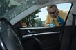 breaking into a car, look inside the car
