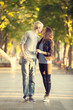 Young couple kissing on the street Young couple kissing on the street