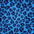 Seamless blue leopard texture pattern.
