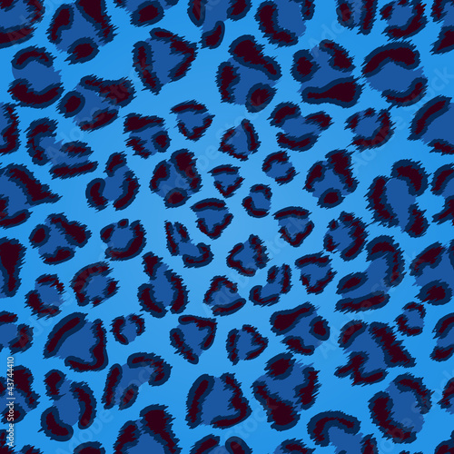 Vector: Seamless blue leopard texture pattern. Seamless blue leopard texture pattern.