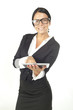 Foto: Secretary with tablet computer and glasses Secretary with tablet computer and glasses