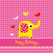 Template Birthday Greeting Card, vector