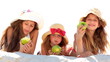 Video: Little girls eating apples Little girls eating apples