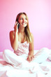 Beautiful girl talking on the cell phone