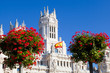 Detail of Palacio de Comunicaciones at Plaza de Cibeles in Madri