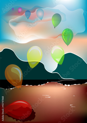 Vektor: toy balloons toy balloons
