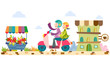 Couple riding a motorcycle