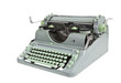 Photo: Vintage Green 1960's Typewriter with Clipping Path Vintage Green 1960's Typewriter with Clipping Path