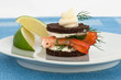 scampi auf pumpernickel