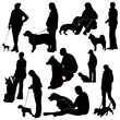 exhibition of dogs animals display a vector it is isolated on