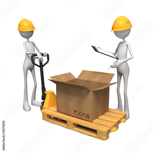 Illustration: Counting Inventory Concept. Isolated on White. Counting Inventory Concept. Isolated on White.