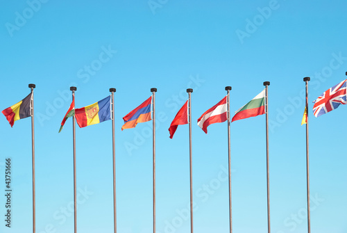 Photo: European flags European flags