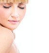 Photo: Close-up portrait of a young woman with closed eyes Close-up portrait of a young woman with closed eyes