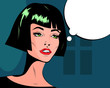 Illustration: Pop art vector illustration of a woman Pop art vector illustration of a woman