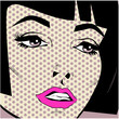 Photo: Vintage woman face pop art retro poster Vintage woman face pop art retro poster