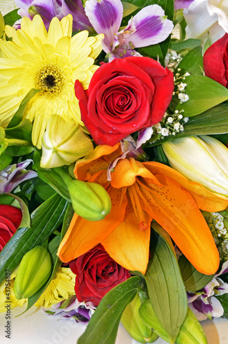 Photo: floral bouquet of different flowers floral bouquet of different flowers