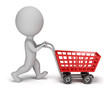3d small people - shopping cart