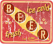 vintage beer sign, vector illustration