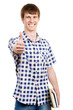 Young man doing the ok sign
