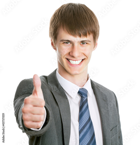 Photo: Business man going thumb up Business man going thumb up