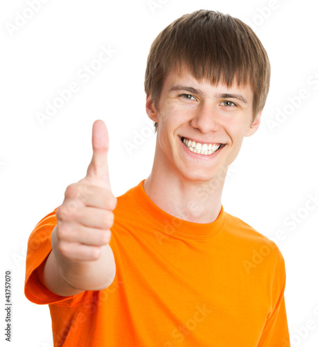 Foto: Young man doing the ok sign Young man doing the ok sign