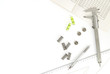 Tools and mechanisms detail on white background