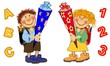 Kinder mit Zuckertüte
