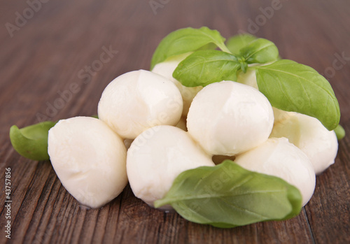 Photo: mozzarella and basil mozzarella and basil