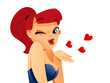 blowing kiss