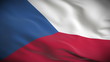 Highly detailed Czech flag ripples in the wind. Looped