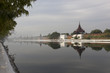 reflection of palace wall in Mandalay, Myanmar reflection of palace wall in Mandalay, Myanmar