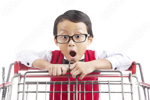 Photo: Shocked elementary school student Shocked elementary school student