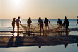 old fishermen on the beach
