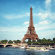 Eiffel Tower and River Seine in Paris
