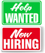 Now Hiring Help Wanted business signs