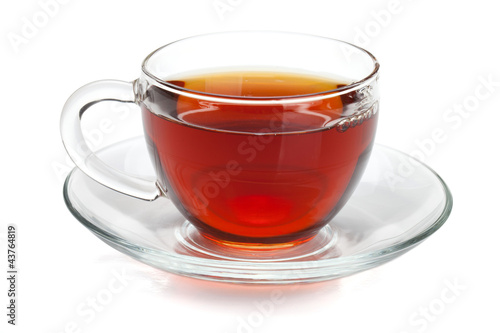 Photo: Black tea in glass cup Black tea in glass cup