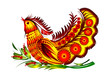 Vektor: Bird on the decorative flowers vector eps10 Bird on the decorative flowers vector eps10