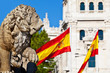 Cibeles Fountain Stone Lion Detail, Madrid