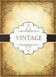 Vintage background with ornamental frame. Vector illustration, E