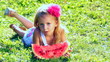 Video: Girl eating watermelon Girl eating watermelon